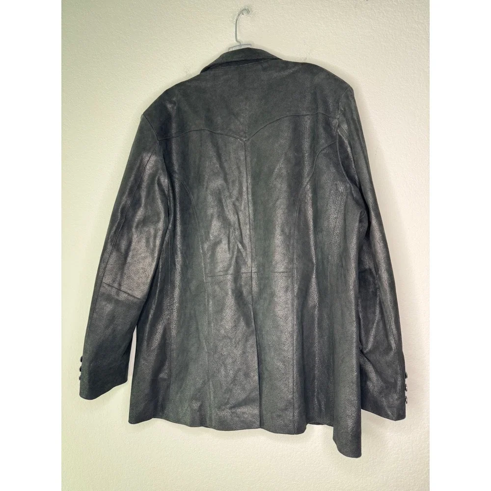 Cody James Black Suede Leather Western Blazer Sport Coat Jacket Size 50 / XL